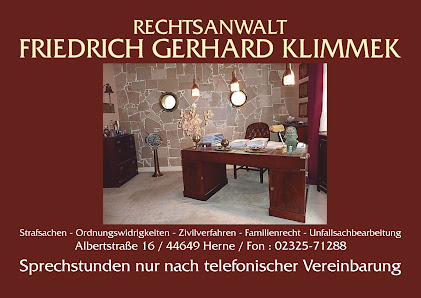 Klimmek Friedrich Gerhard Rechtsanwalt