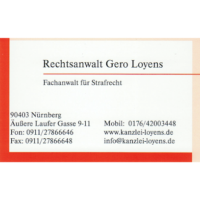 Rechtsanwalt Gero Loyens - Fachanwalt für Strafrecht