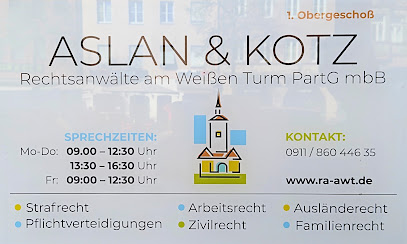 Aslan & Kotz | Rechtsanwälte am Weißen Turm PartG mbB