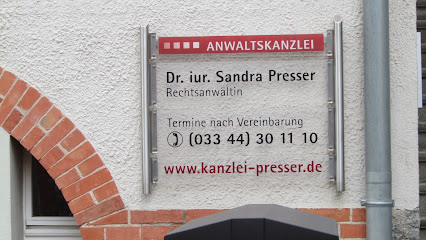 Rechtsanwältin Dr. Sandra Presser