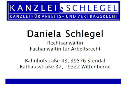 Daniela Schlegel Rechtsanwältin, Fachanwältin für Arbeitsrecht