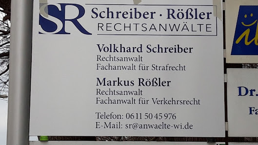 SR Schreiber Rößler Rechtsanwälte und Fachanwälte für Strafrecht bzw. Verkehrsrecht in Wiesbaden