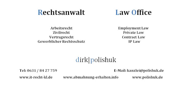 Rechtsanwalt German Law Office Dirk Polishuk