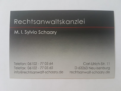 Rechtsanwalt M. I. Sylvio Schaary Fachanwalt für Verkehrsrecht