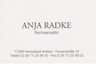 Anja Radke Rechtsanwältin