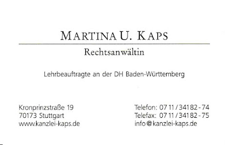Kanzlei Kaps Stuttgart